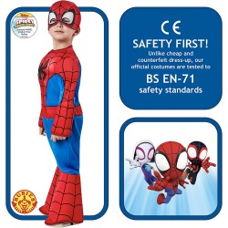 Rubies Marvel: Spidey And His Amazing Friends Spider-Man Deluxe Costume, Multicolore, 2-3 Anni Unisex-Bambini e Ragazzi