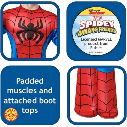 Rubies Marvel: Spidey And His Amazing Friends Spider-Man Deluxe Costume, Multicolore, 2-3 Anni Unisex-Bambini e Ragazzi