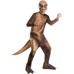 Rubies - Costume da T-Rex Jurassic World per Bambino 3/4 Anni (98/110 cm) Costume da T-Rex Jurassic World - 610814-S