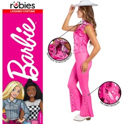 Rubies - Costume ufficiale Barbie da Cowgirl, da donna, per adulti, Tg. M, 1001080-M