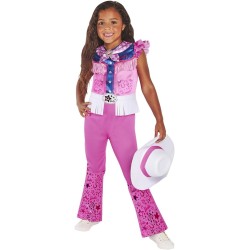 Rubies - Costume Official Barbie Cowgirl Child Costume, Kids Fancy Dress, Tg. M (9/10 anni), 1001124-M