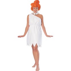 Rubies - Costume Carnevale Wilma Flintstones cavernicoli film Antenati - sexy donna, Taglia unica (fino a taglia 12), Bianco, 15