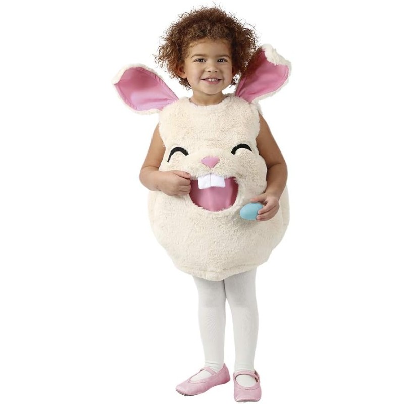 Rubies - Costume Bunny Coniglietto con bocca da mangiatore, Tg. XS (2/3 anni), 300876-XS