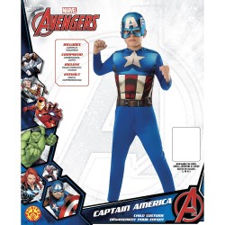 Rubies - Costume Capitan America Bambini Tg. M (5/6 anni), 610759-M