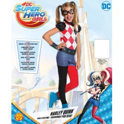 Rubies - Costume SuperHero Harley Quinn Girl Costume per Bambini, Tg. L (8/10 anni), 620744-L