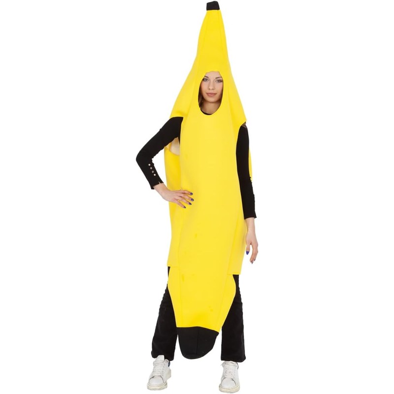 Rubies - Costume Banana per adulti, uomo e donna, Tunica a forma di banana, S8486