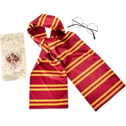 Rubies - Set accessori Harry Potter per ragazzi e ragazze, Sciarpa Grifondoro, Occhiali e mappa predono, Ufficiale Harry Potter,