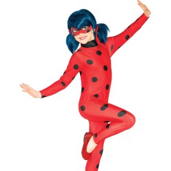 Rubies - Costume Ladybug Classic per bambina, Tg. XS (1/2 anni), Tuta stampata e maschera, Licenza Ufficiale Miraculous Ladybug,