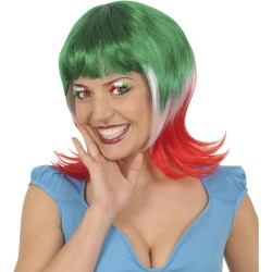 Widmann - Set Ciglia Italia con colla da Donna, Verde Bianco Rosso, 9843Y