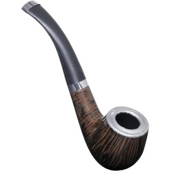 Widmann - Pipa 14,5 cm, Marrone e Nera, Replica, Pipa da Tabacco, Costume da Detective, carnevale, 8626P