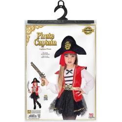 Widmann - Costume da Capitano Pirata per Bambina, 116 cm (4/5 anni), 06985