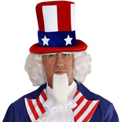 Widmann - Costume Per Adulti Cilindro Mr. America, Taglia Unica, 03586