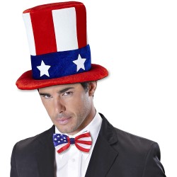 Widmann - Costume Per Adulti Cilindro Mr. America, Taglia Unica, 03586