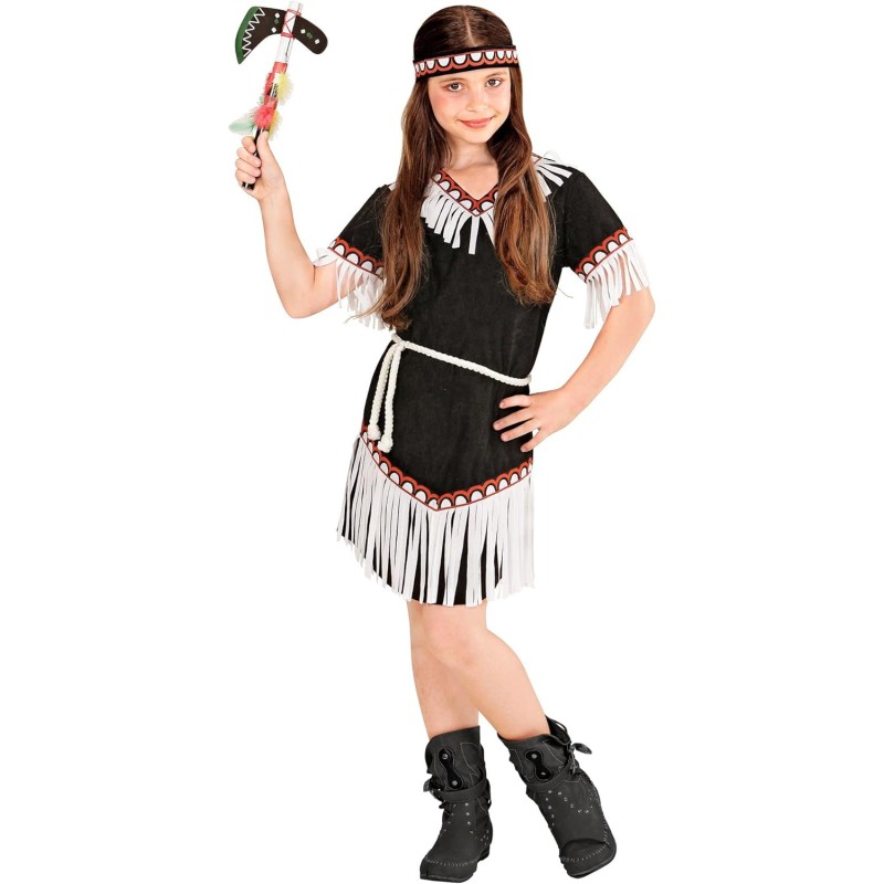 Widmann - Costume Bambina Ragazza Indiana Taglia 140 cm (8/10 anni), 06697