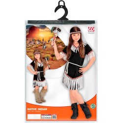 Widmann - Costume Bambina Ragazza Indiana Taglia 140 cm (8/10 anni), 06697