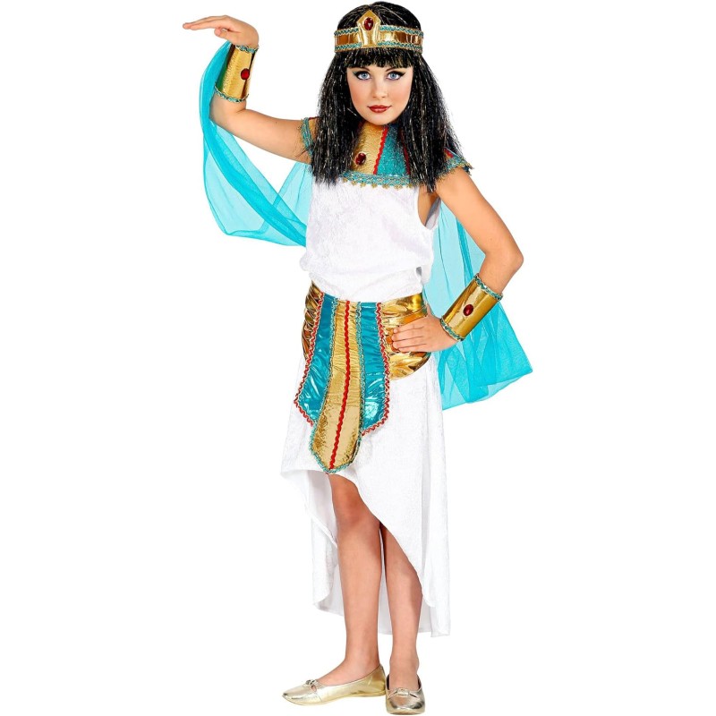 Widmann - Costume per bambini 116 cm (4/5 anni), Regina Egiziana, Cleopatra, Halloween, Carnevale, 09415