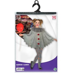 Widmann - Poncho per bambini, con colletto e pompon, mantello, costume, travestimento, feste a tema, carnevale, Halloween, 48149