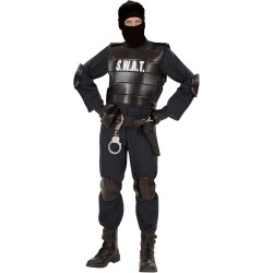 Widmann - Costume Agente S.W.A.T., uniforme, polizia, unità speciale, Tg. XL Adulto, 55344