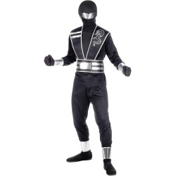 Widmann - Costume da bambino Mirror Ninja Tg. (140 cm - 8/10 anni), Combattente (casacca, pantaloni, corazza con cintura, bracci