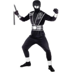 Widmann - Costume da bambino Mirror Ninja Tg. (140 cm - 8/10 anni), Combattente (casacca, pantaloni, corazza con cintura, bracci