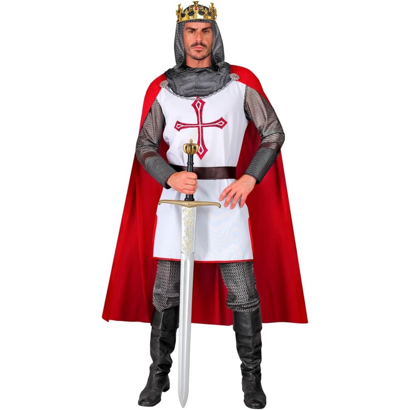 Widmann - Costume Cavaliere Templare, armatura cavaliere, medievale, costume da fiaba, Tg. XXL Adulto, 27900