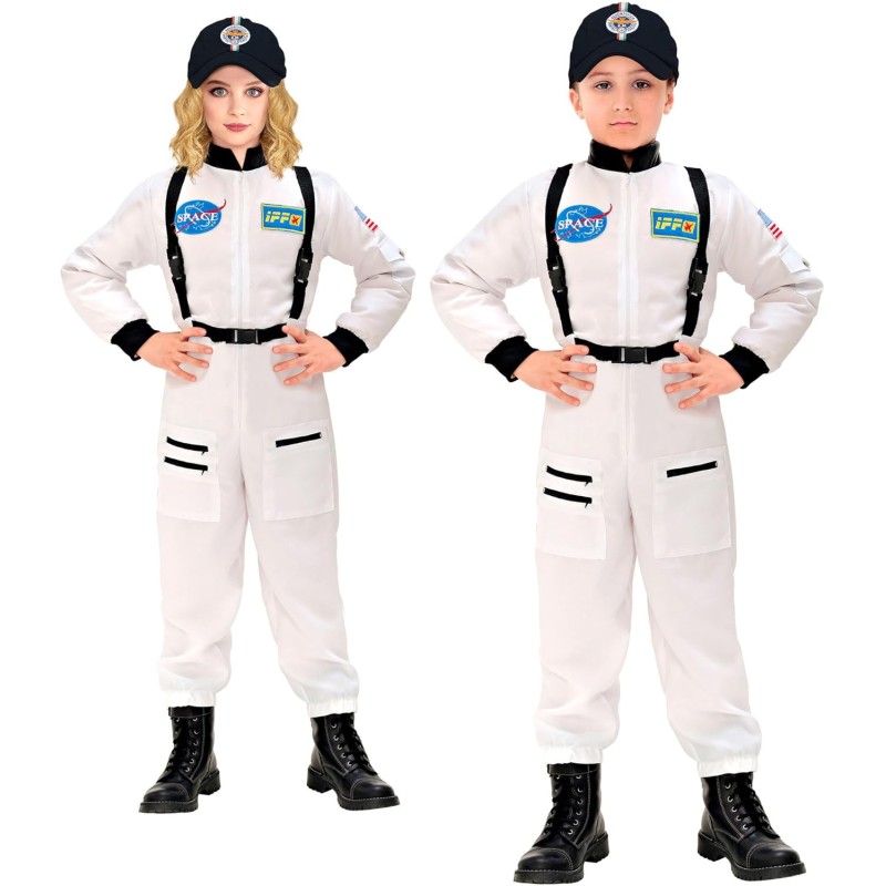 Widmann - Costume da Astronauta per bambini, Tg. (164 cm - 14/16 anni), Tuta spaziale, Viaggiatore spaziale, 11029