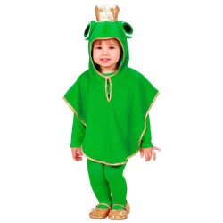 Widmann - Costume da Rana per bambino in Peluche, Poncho con Cappuccio, Tg. (98 cm - 1/2 anni), 60229