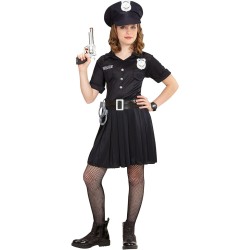 Widmann - Costume da Poliziotta Bambina, Uniforme di Polizia, Tg. (140 cm - 8/10 anni), 65557