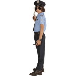 Widmann - Costume da Poliziotto da bambino Tg. (104 cm - 2/3 anni) composto da camicia, pantalone, cintura, cravatta e cappello,