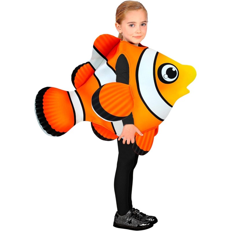 Widmann - Costume da bambino Pesce Tropicale Tg. (116/128 cm - 4/7 anni), tuta, pesce pagliaccio, mondo sottomarino, 03223