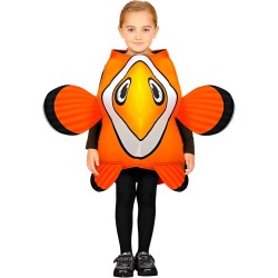 Widmann - Costume da bambino Pesce Tropicale Tg. (116/128 cm - 4/7 anni), tuta, pesce pagliaccio, mondo sottomarino, 03223