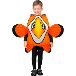 Widmann - Costume da bambino Pesce Tropicale Tg. (116/128 cm - 4/7 anni), tuta, pesce pagliaccio, mondo sottomarino, 03223