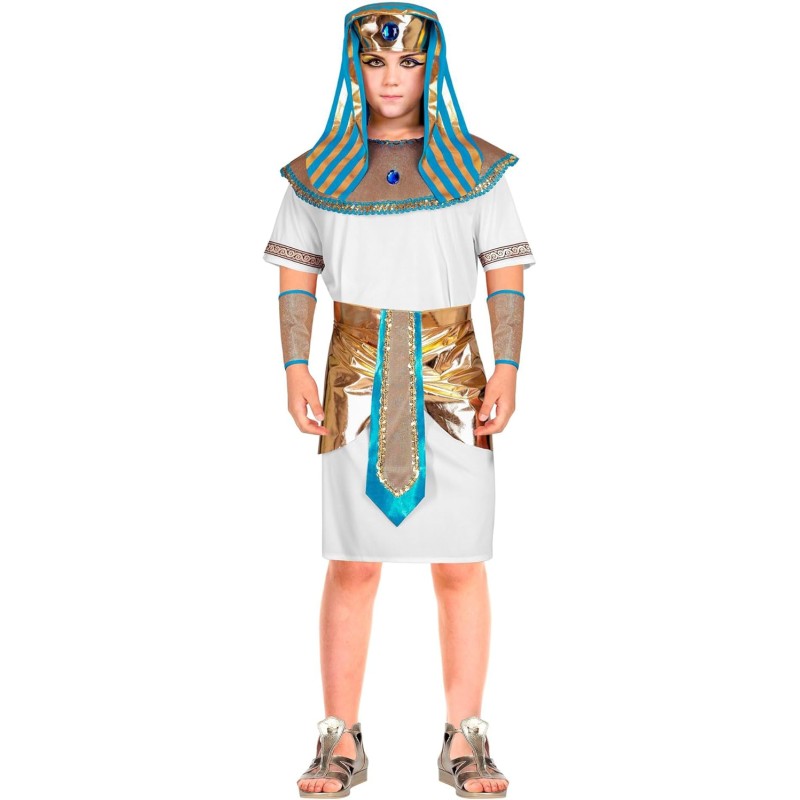 Widmann - Costume da bambino Faraone Tg. (140 cm - 8/10 anni), Tutankhamon, sovrano egizio, 08127