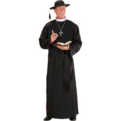 Widmann - Costume Prete Camillo Tg. XL, uomo di chiesa, vescovo, costume da chiesa, 3230P