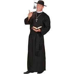 Widmann - Costume Prete Camillo Tg. XL, uomo di chiesa, vescovo, costume da chiesa, 3230P