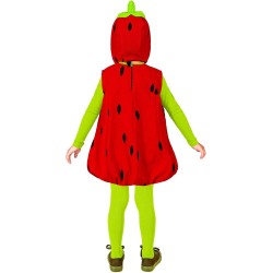 Widmann - Costume da Fragola per bambino Tg. (116 cm - 4/5 anni), tuta e copricapo, 26075