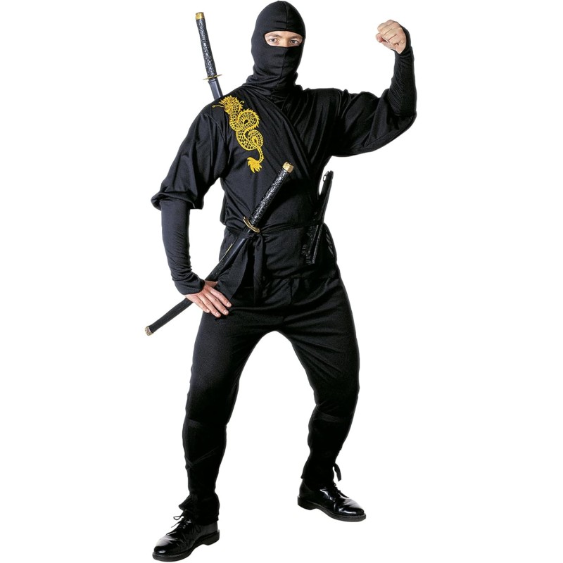 Widmann - Costume da Ninja Tg. S, guerriero, combattente giapponese, 39191