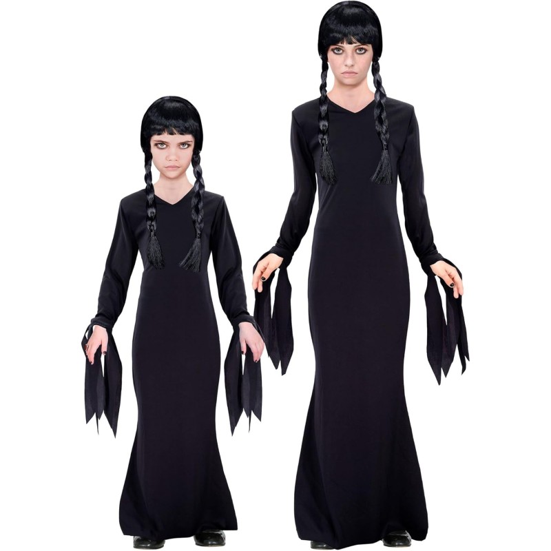 Widmann - Costume da Bambina Dark Girl Tg. (164 cm - 14/16 anni), abito gotico, strega, Halloween, 60609