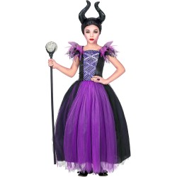 Widmann - Costume Malefica per bambini Tg. (164 cm - 14/16 anni), vestito, copricapo, Halloween, carnevale, 70249