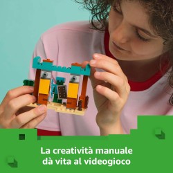 LEGO 21267 Minecraft Pattuglia nel Deserto della Bestia, Gioco di Ruolo da 7 Anni in su con 4 Personaggi del Videogioco, Funzion