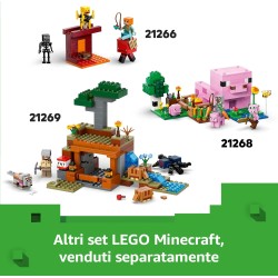 LEGO 21267 Minecraft Pattuglia nel Deserto della Bestia, Gioco di Ruolo da 7 Anni in su con 4 Personaggi del Videogioco, Funzion