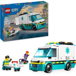 LEGO 60451 City Ambulanza di Emergenza Giocattolo con 2 Minifigure - Giochi Educativi per Bambini e Bambine da 5 Anni in su