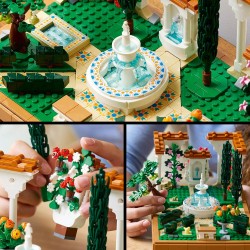 LEGO 10359 Icons Il Giardino della Fontana, Kit di Modellismo per Adulti da Costruire, Modellino da Esposizione con Fiori e Pian