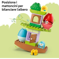 LEGO 10440 DUPLO L’Albero dell’Equilibrio, Casa Giocattolo 3 in 1 con Animali e Elementi Impilabili, Giochi Creativi e Didattici