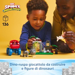 LEGO 11199 Marvel Team Spidey: Salvataggio su Dino-Ruspa, con Veicoli Giocattolo, Personaggi Supereroi e Dinosauri, Spidey e i S