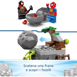 LEGO 11199 Marvel Team Spidey: Salvataggio su Dino-Ruspa, con Veicoli Giocattolo, Personaggi Supereroi e Dinosauri, Spidey e i S