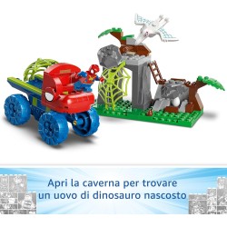 LEGO 11199 Marvel Team Spidey: Salvataggio su Dino-Ruspa, con Veicoli Giocattolo, Personaggi Supereroi e Dinosauri, Spidey e i S