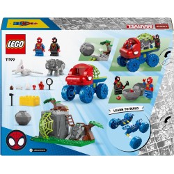 LEGO 11199 Marvel Team Spidey: Salvataggio su Dino-Ruspa, con Veicoli Giocattolo, Personaggi Supereroi e Dinosauri, Spidey e i S