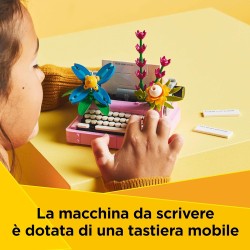 LEGO Creator 31169 - 3 in 1 Macchina da Scrivere con Fiori Giocattolo - Si Trasforma in Keytar o in Vaso, Modellini da Costruire