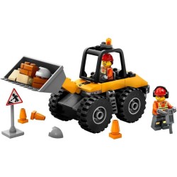 LEGO City 60450 - Pala Gommata Gialla - Escavatore Giocattolo da Costruire, Veicolo da Cantiere con 2 Minifigure, Prescolari Mon